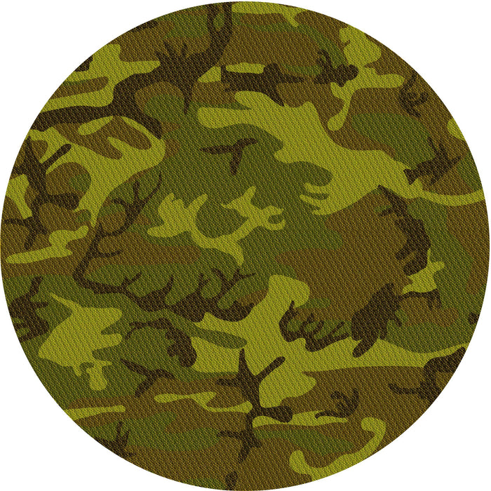 Square Machine Washable Transitional Dark Yellow Green Rug in a Living Room, wshpat665yw