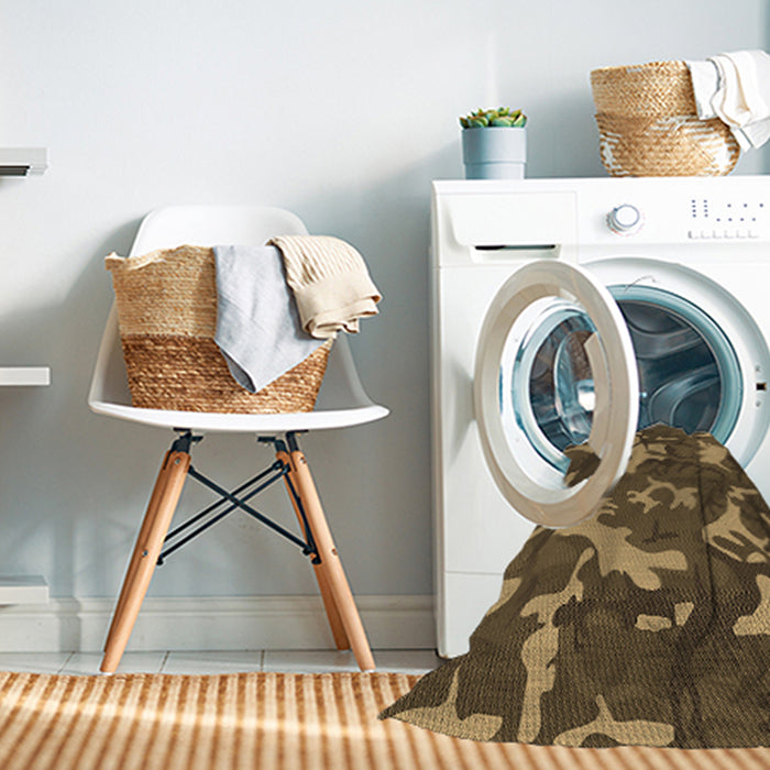 Machine Washable Transitional Cinnamon Brown Rug in a Washing Machine, wshpat666brn