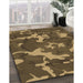 Machine Washable Transitional Cinnamon Brown Rug in a Family Room, wshpat666brn