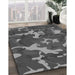 Patterned Gray Rug in Family Room, pat666gry