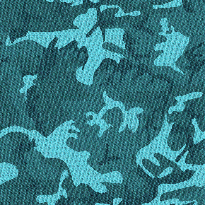 Patterned Dark Turquoise Green Rug, pat666lblu