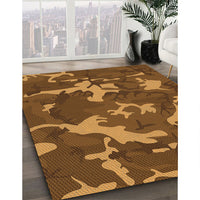 Patterned Red Brown Rug, pat666org