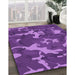 Machine Washable Transitional Purple Rug in a Family Room, wshpat666pur