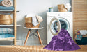 Machine Washable Transitional Purple Rug in a Washing Machine, wshpat666pur