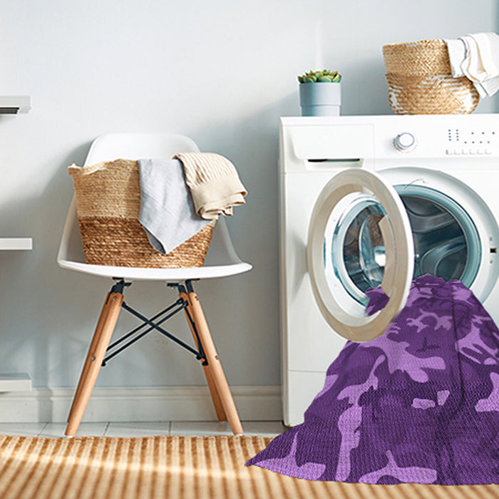 Machine Washable Transitional Purple Rug in a Washing Machine, wshpat666pur