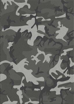 Patterned Gunmetal Gray Novelty Rug, pat666