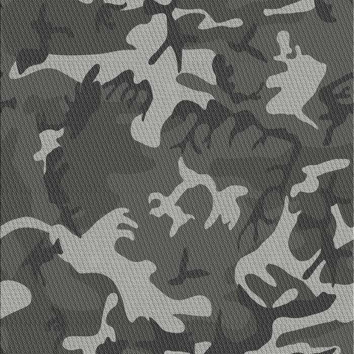 Patterned Gunmetal Gray Novelty Rug, pat666