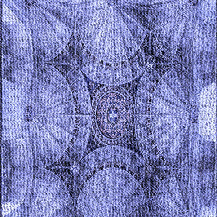 Patterned Denim Blue Rug, pat667blu