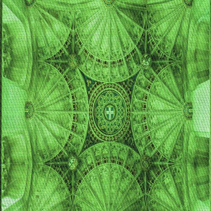 Patterned Green Rug, pat667grn