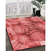 Machine Washable Transitional Red Rug in a Family Room, wshpat667rd