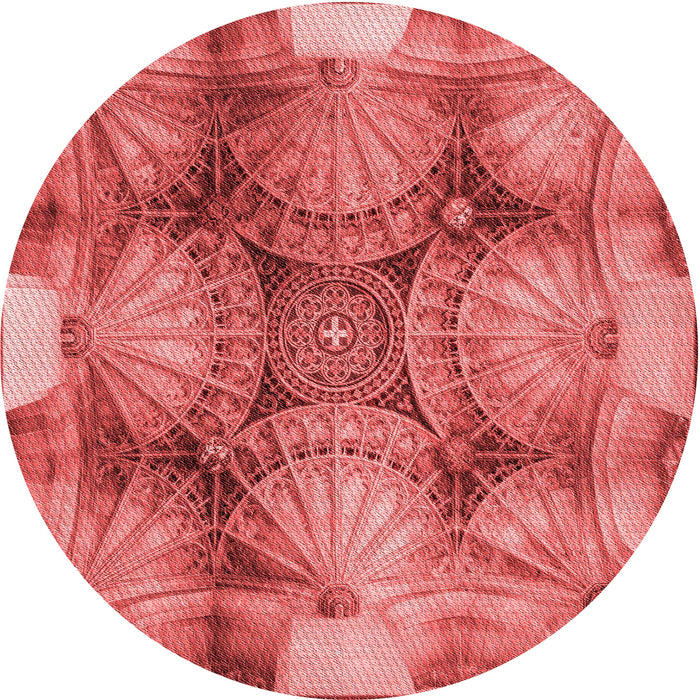 Square Patterned Red Rug, pat667rd