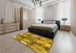 Patterned Dark Bisque Brown Rug in a Bedroom, pat667yw