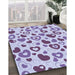 Machine Washable Transitional Blue Rug in a Family Room, wshpat668blu