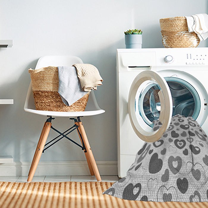 Machine Washable Transitional Gray Rug in a Washing Machine, wshpat668gry