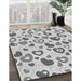 Patterned Gray Rug in Family Room, pat668gry