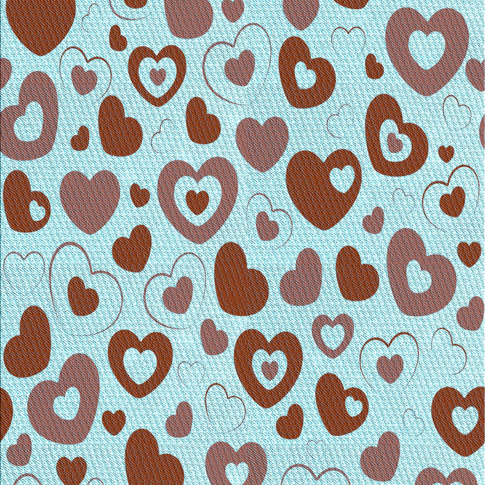 Patterned Dark Almond Brown Rug, pat668lblu