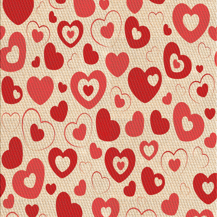 Patterned Deep Peach Orange Rug, pat668org