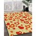 Machine Washable Transitional Orange Red Orange Rug in a Family Room, wshpat668yw