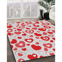 Patterned Platinum Gray Novelty Rug, pat668