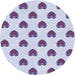 Square Patterned Lavender Blue Rug, pat669blu