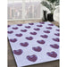 Machine Washable Transitional Lavender Blue Rug in a Family Room, wshpat669blu