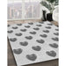 Patterned Platinum Gray Rug in Family Room, pat669gry