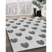 Machine Washable Transitional Platinum Gray Rug in a Family Room, wshpat669gry