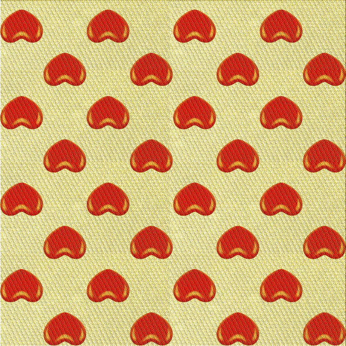 Round Patterned Neon Orange Rug, pat669yw