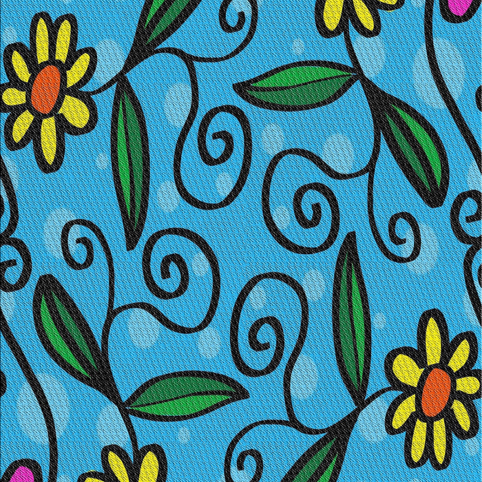 Patterned Dark Blue Grey Blue Modern Rug, pat66