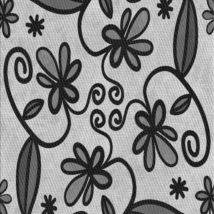 Machine Washable Transitional Platinum Silver Gray Rug, wshpat67gry