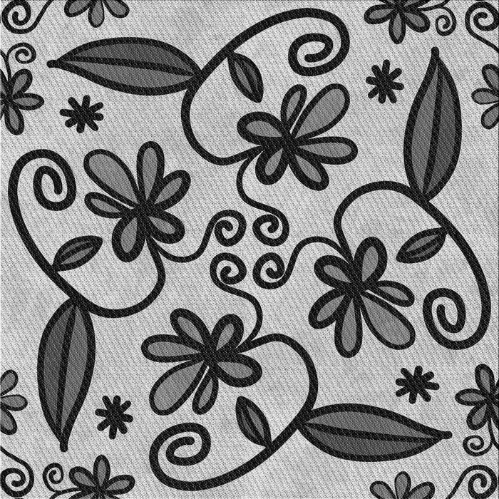 Round Machine Washable Transitional Platinum Silver Gray Rug, wshpat67gry