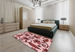 Machine Washable Transitional Pink Rug in a Family Room, wshpat67rd