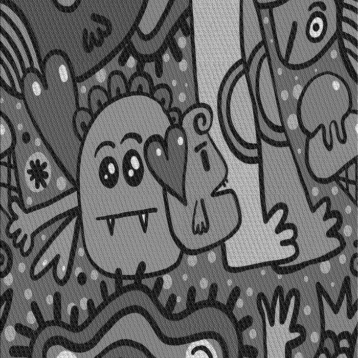 Machine Washable Transitional Gunmetal Gray Rug, wshpat670gry