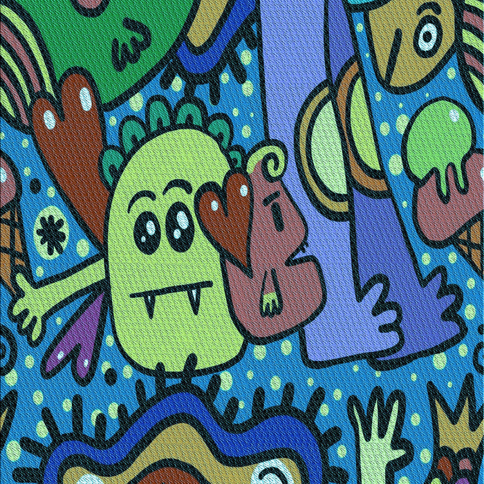 Patterned Mint Green Rug, pat670lblu