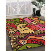 Patterned Saffron Red Rug, pat670org