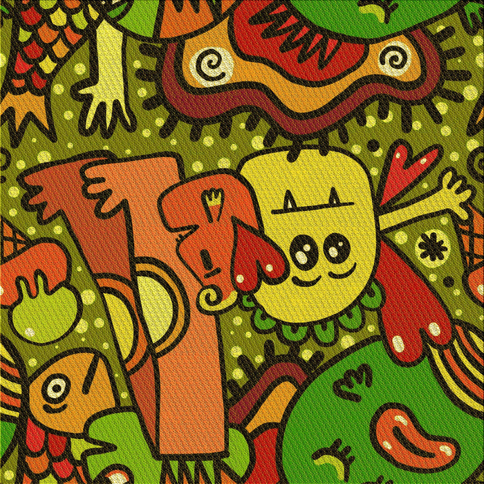 Round Patterned Pistachio Green Rug, pat670yw