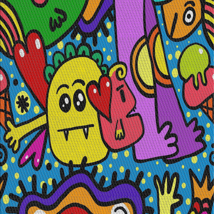 Patterned Green Modern Rug, pat670