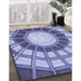 Machine Washable Transitional Deep Periwinkle Purple Rug in a Family Room, wshpat671blu