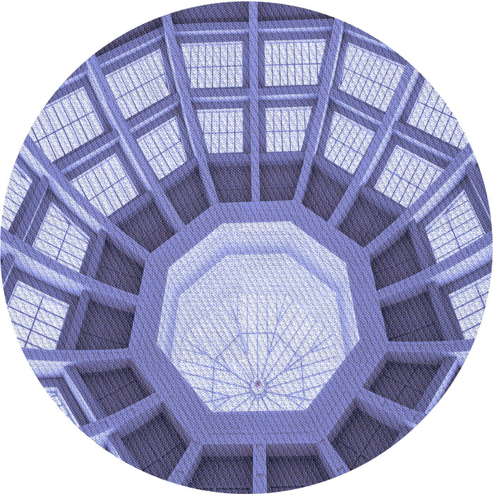 Square Patterned Deep Periwinkle Purple Rug, pat671blu