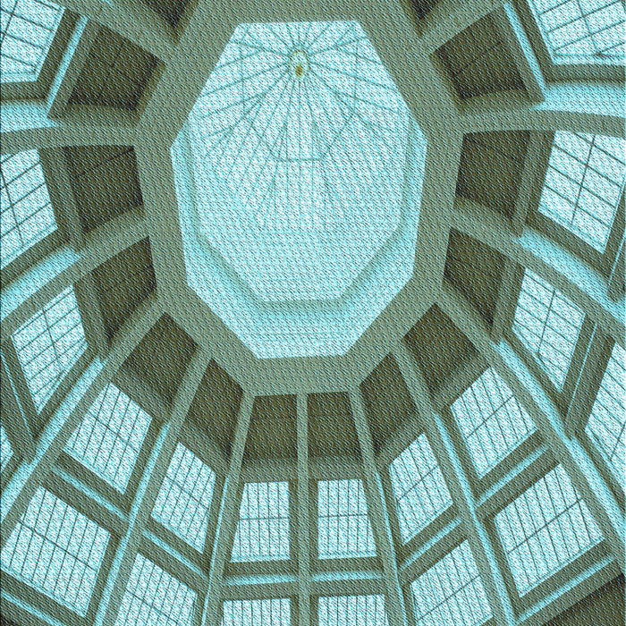 Patterned Pine Green Rug, pat671lblu