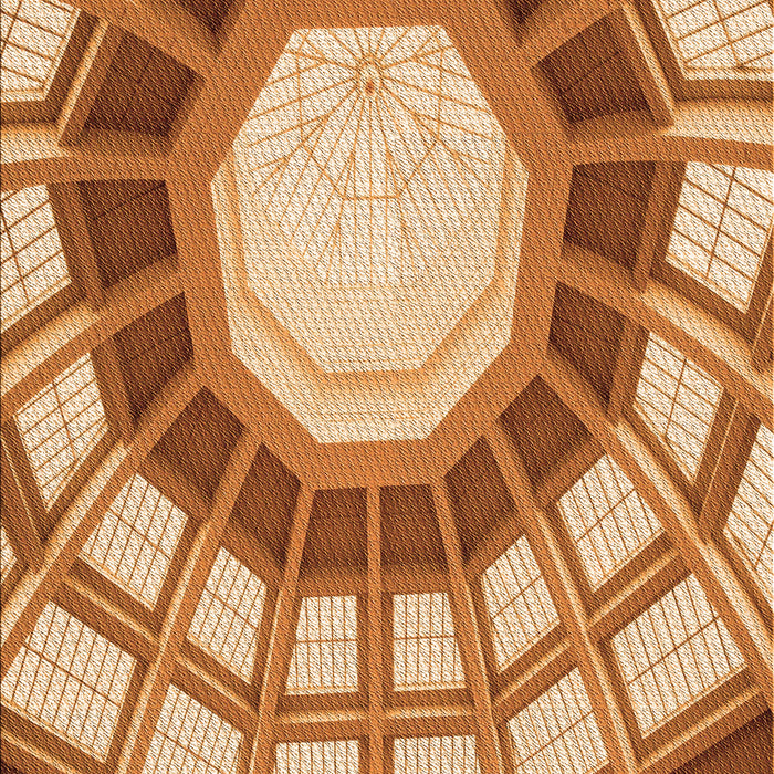 Patterned Yellow Orange Rug, pat671org