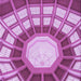 Round Patterned Violet Purple Rug, pat671pur