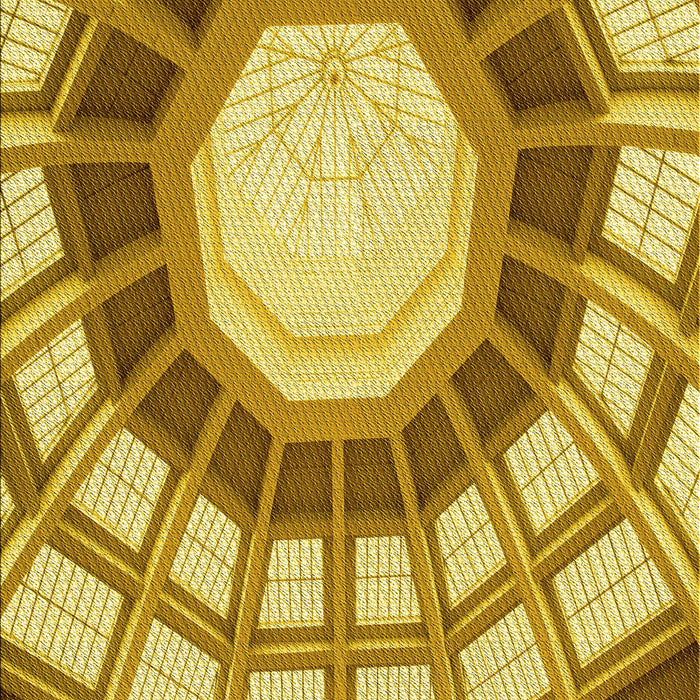 Patterned Golden Brown Yellow Rug, pat671yw