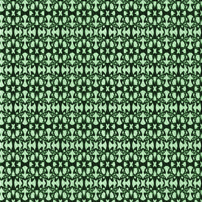 Round Patterned Pastel Green Rug, pat672grn