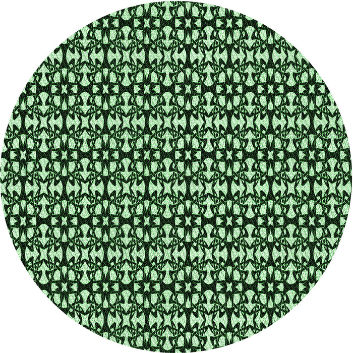 Square Machine Washable Transitional Pastel Green Rug in a Living Room, wshpat672grn
