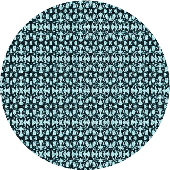 Square Patterned Deep Teal Green Rug, pat672lblu