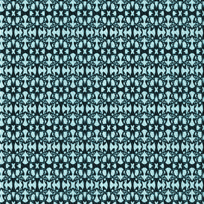 Round Patterned Deep Teal Green Rug, pat672lblu