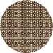 Square Patterned Black Brown Rug, pat672org