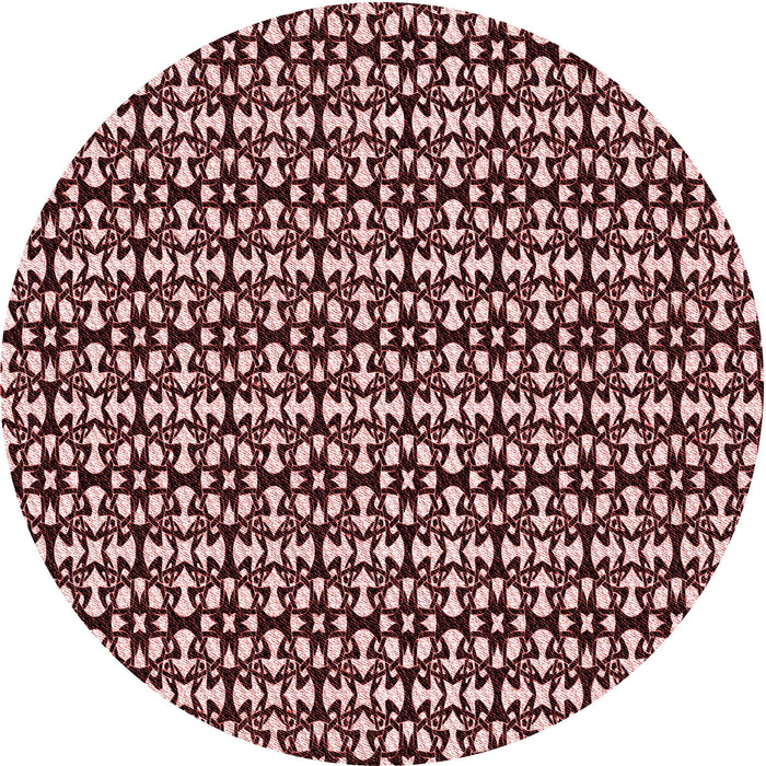 Square Patterned Pastel Pink Rug, pat672rd