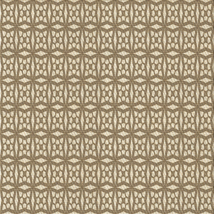 Round Patterned Brown Rug, pat673brn